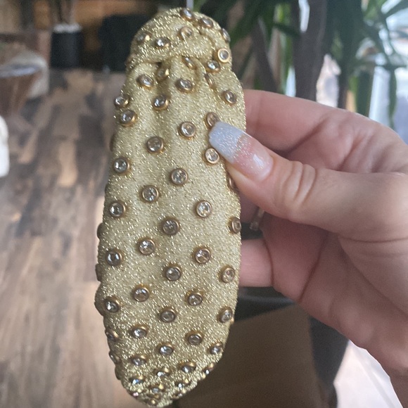 Beautiful gold Crystal studded Lele Sadoughi headband worn once - Picture 4 of 5